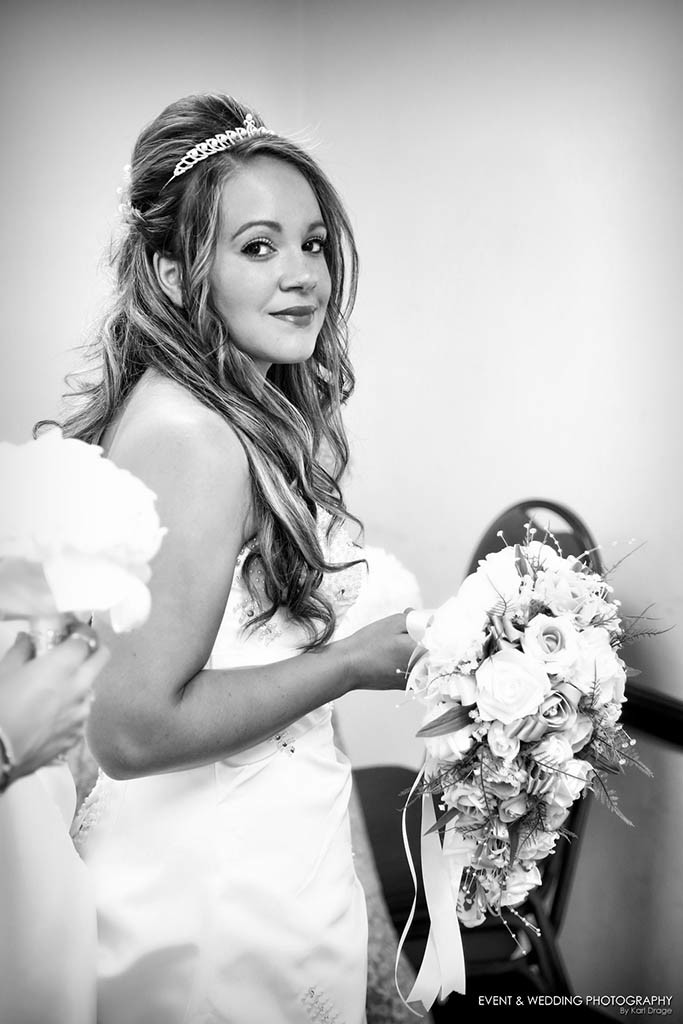 The blushing Bride, almost set for her wedding day - Karl Drage, Raunds wedding photographer.