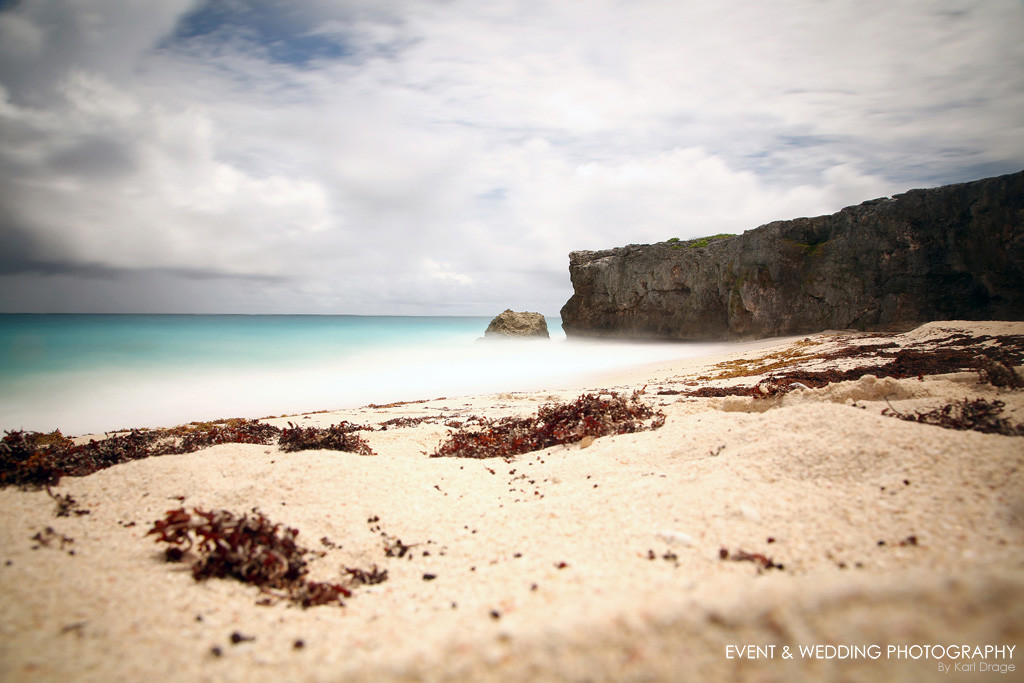The beautiful Bottom Bay, Barbados, shot with a 30-second exposure