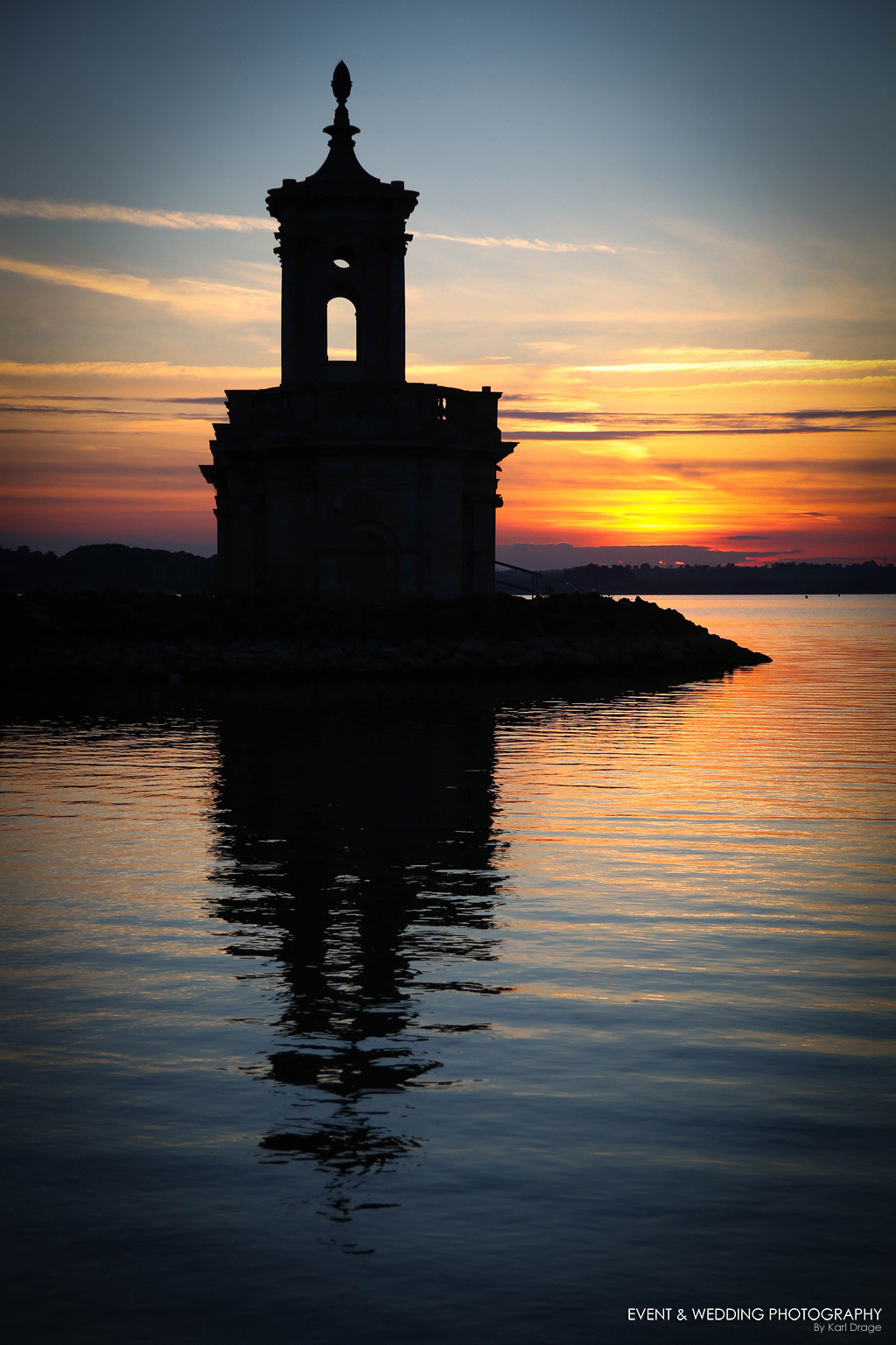 Gorgeous colours in this Normanton Church sunset © Karl Drage / eventandweddingphotography.co.uk