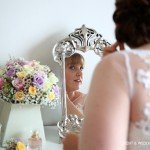 The mirror shot, a bridal preparation essential - by Rushden wedding photographer Karl Drage