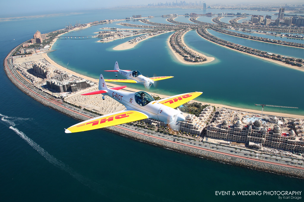 Twister Aerobatics Team over the Palm Jumeirah, Dubai