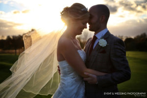 Amazing autumn light for this Abbey Hill Golf Centre wedding