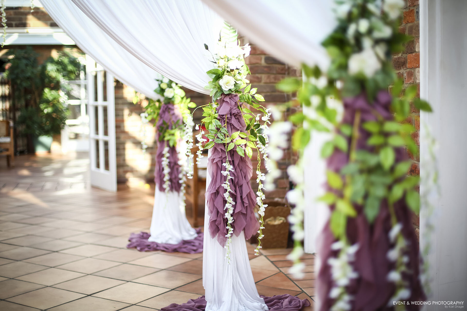 Beautifully drapes for the entrance to the bridal ceremony