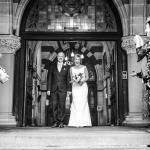 Image showing a delighted bride and groom after their COVID restricted Northampton Guildhall Wedding
