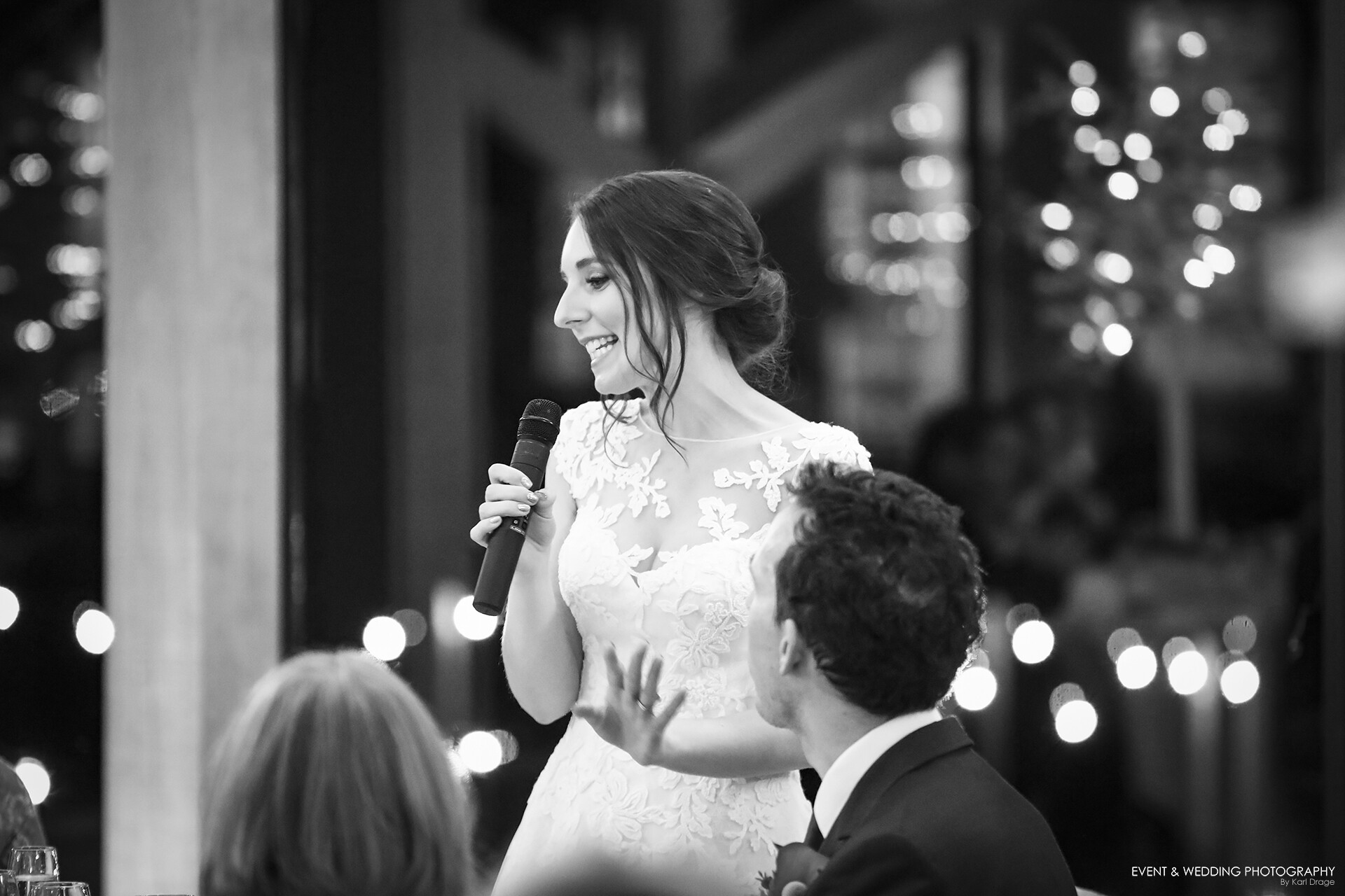 The Bride makes a speech at her wedding